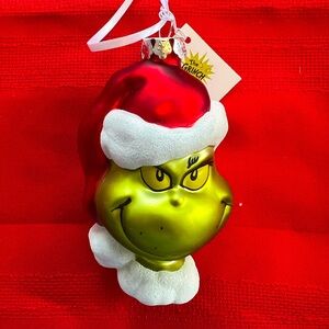 Brand New Hallmark “The Grinch” Glass Ornament